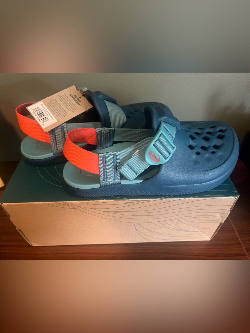Chaco Chillos Clog Women’s 7 Ocean Blue Sandals NWT New in Box JCH109162